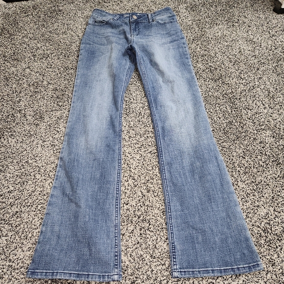 Wrangler Bootcut Jeans Women's Size 5x34, Stretch Mid Rise Faded Front Cowboy - Picture 1 of 7